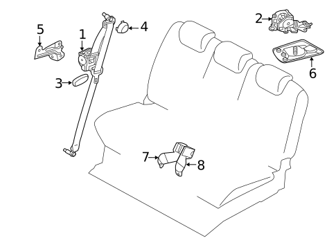 Third Row Seat Belts for 2016 Nissan Quest #0