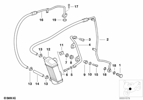 Oil Cooler for 2000 BMW-Motorrad R 1100 R #0