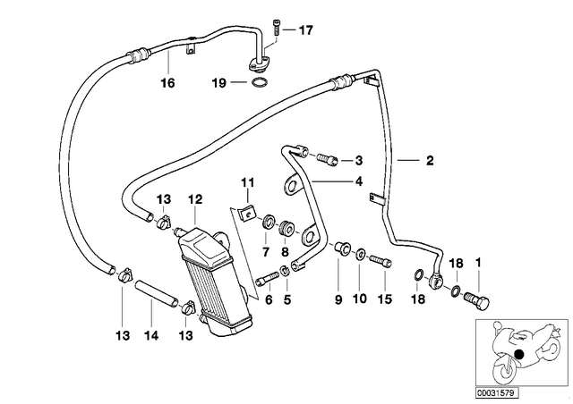 17221342646 - : Oil Pipe Inlet for BMW-Motorrad Image