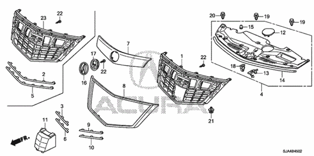 Front Grille (3) for 2012 Acura RL #0