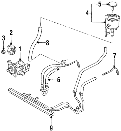Pump & Hoses for 1996 Lexus LX450 #0