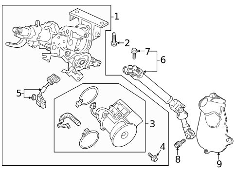 Steering Column for 2025 Honda Passport #1