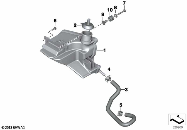17119467741 - Cooling: Expansion Tank -  for BMW-Motorrad Image
