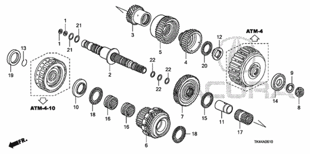 AT Secondary Shaft (5AT) for 2011 Acura TL #0
