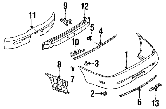 8509410Y00 - Body: Bumper Cover Spacer for Infiniti Image