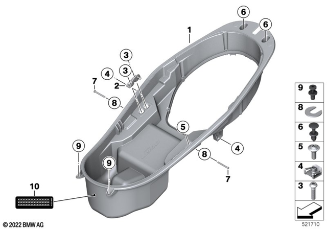 46635A01027 - Frame and Mounting Parts: Luggage Compartment Floor -  for BMW-Motorrad Image image