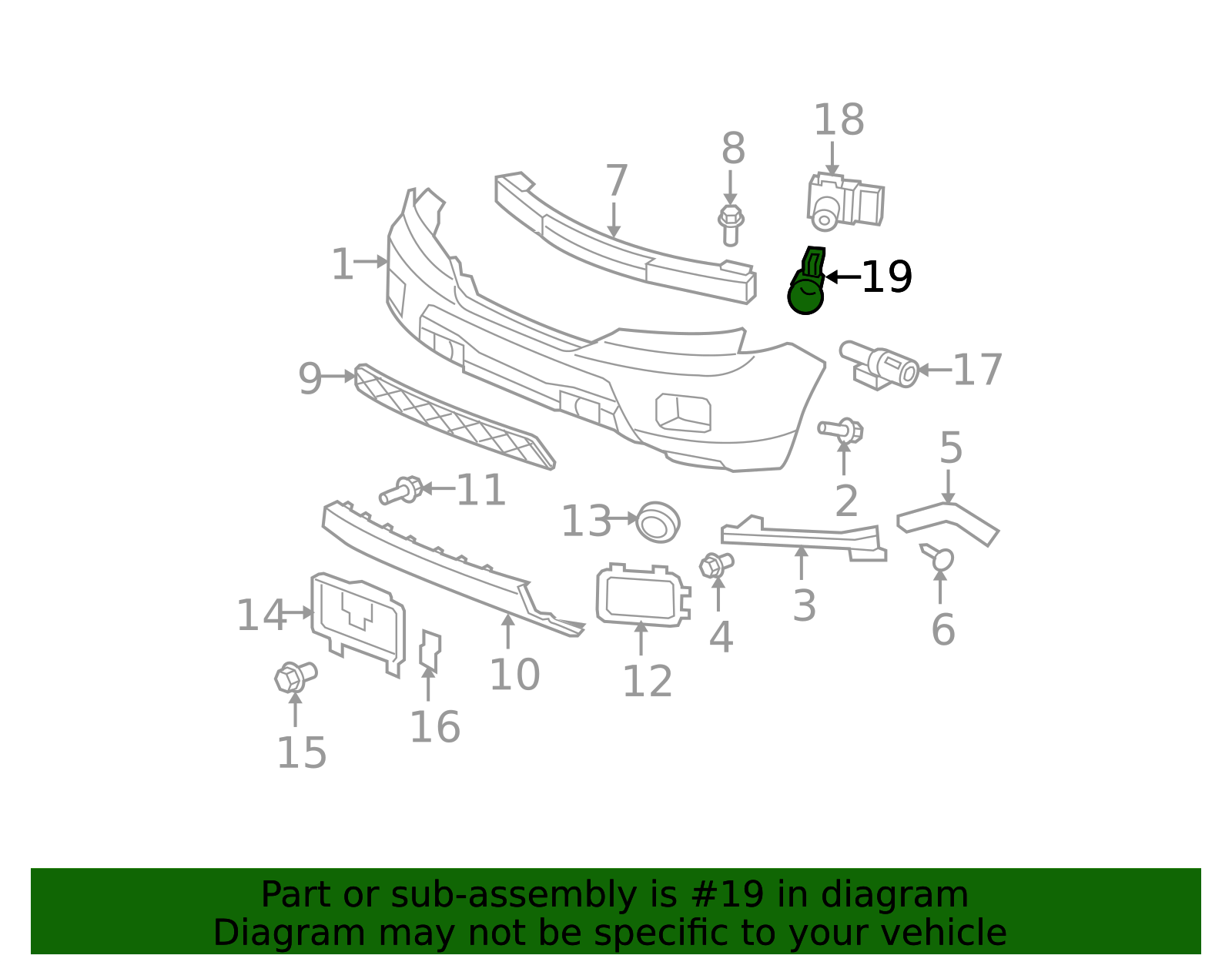 39681-TL0-G01ZP - Parking Aid Sensor Bracket 2009 Honda Pilot | Honda ...