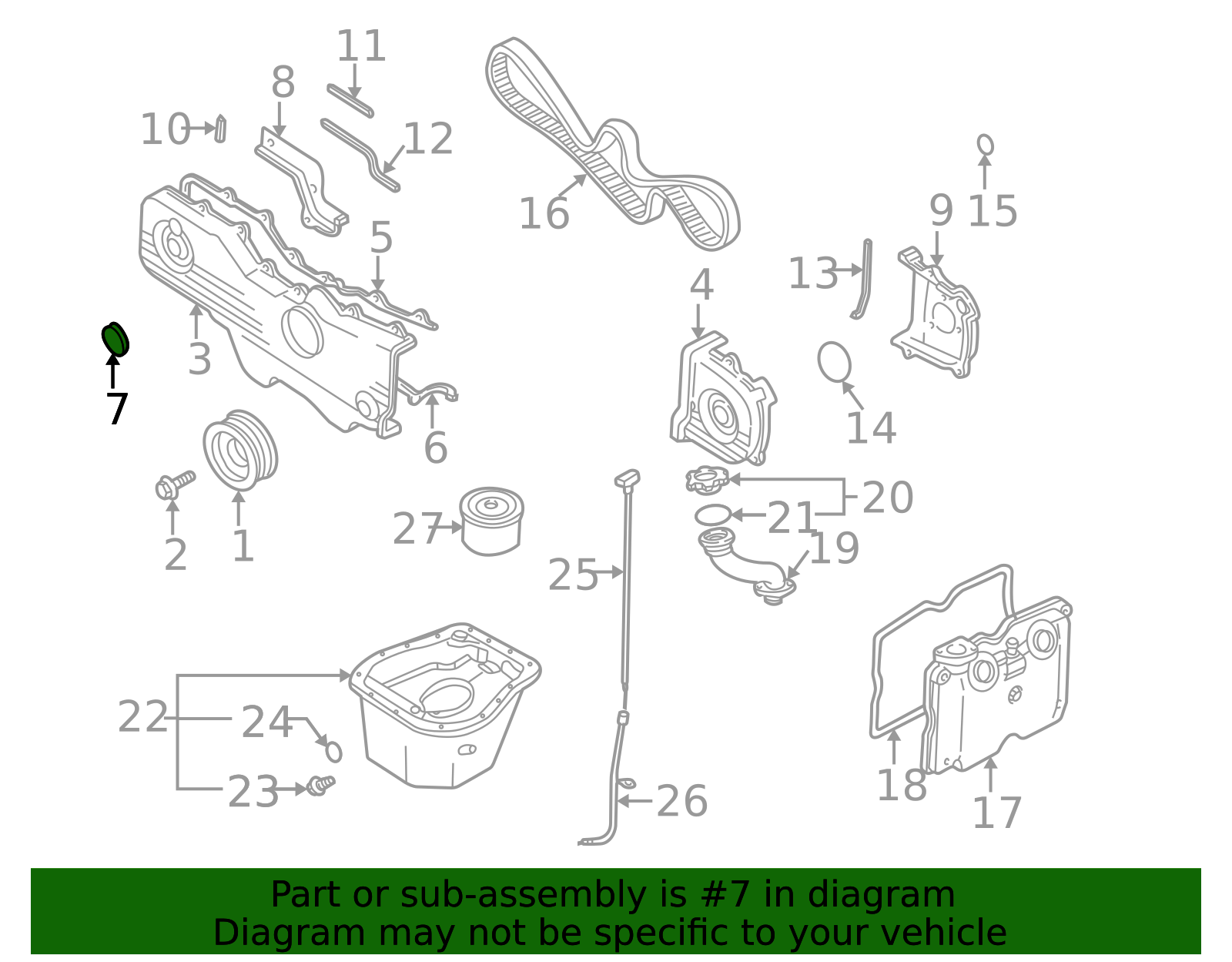 1990-1999 Subaru Outer Timing Cover 13570AA052 | Subaru Online