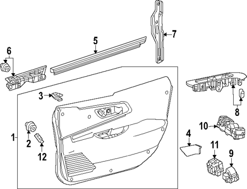 Interior Trim - Front Door for 2025 Toyota Prius #0