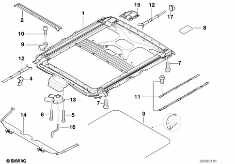 Lift-Up-and-Slide-Back Sunroof for 2005 BMW X5 3.0i #2