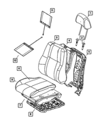 1JG771DVAA - Interior Trim: Front Headrest for Mopar Image