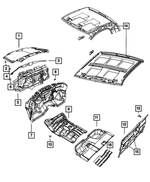 68370296AA - Interior Trim: Dash Panel Insulation for Dodge: Ram 1500, Ram 2500, Ram 3500 | Ram: 1500, 1500 Classic, 2500, 3500 Image