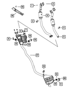 68072213AD - Exhaust: Exhaust Extension Pipe for Dodge: Durango | Jeep: Grand Cherokee, Grand Cherokee WK Image