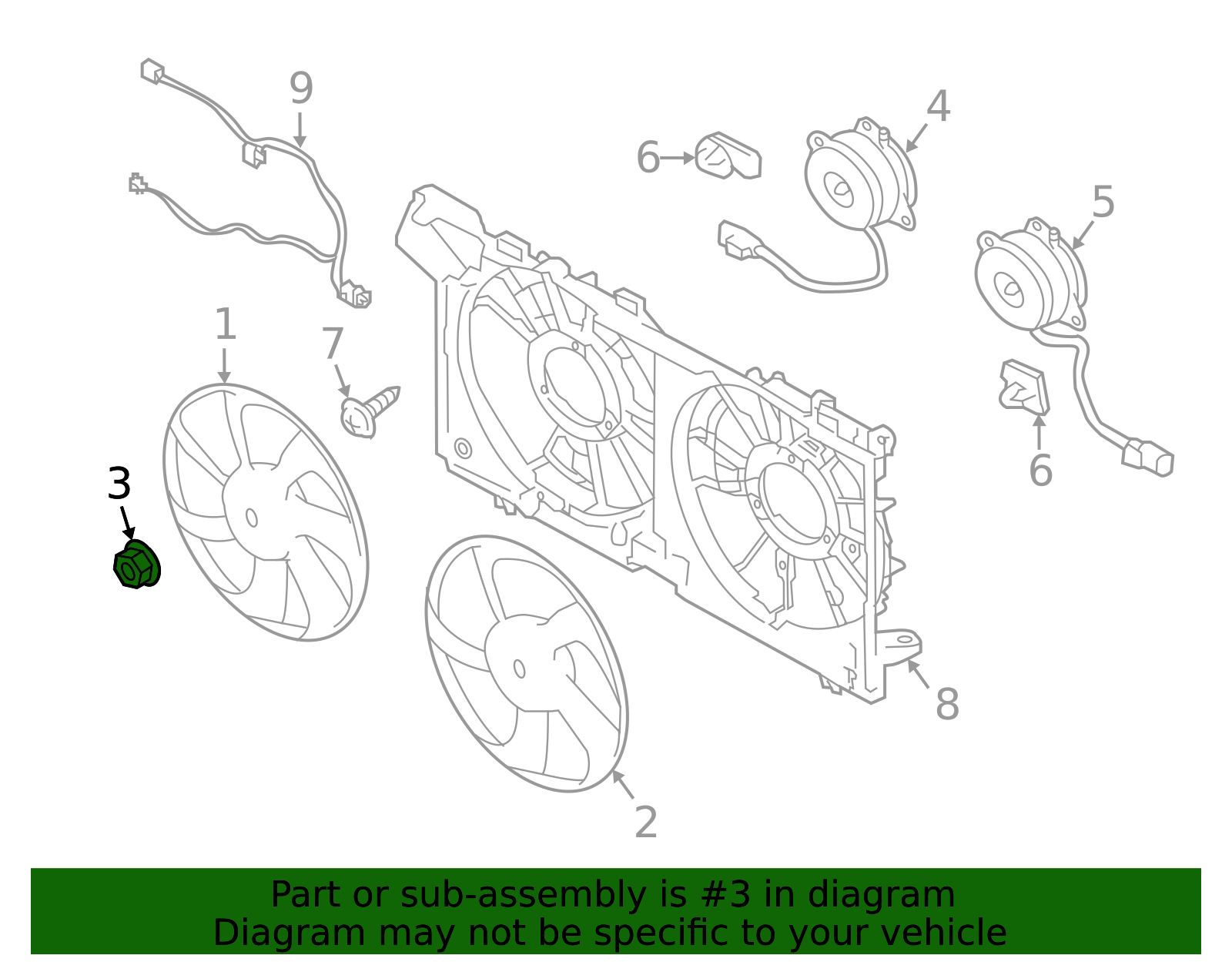1995-2025 Subaru Fan Blade Nut 902370050 | Subaru Parts Store