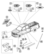 1VF65BD1AC - Electrical: Dome Lamp for Ram: 1500, 1500 Classic, 2500, 3500 Image