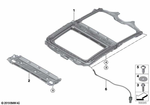 54107409146 - Sliding Roof / Folding Top: Cover, Roller Type for BMW: 740eX, 740i, 740iX, 745eX, 750i, 750iX, BMW ALPINA B7, M760iX Image image