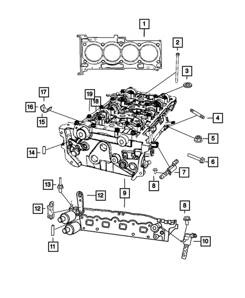 Cylinder Head for 2010 Dodge Caliber #1