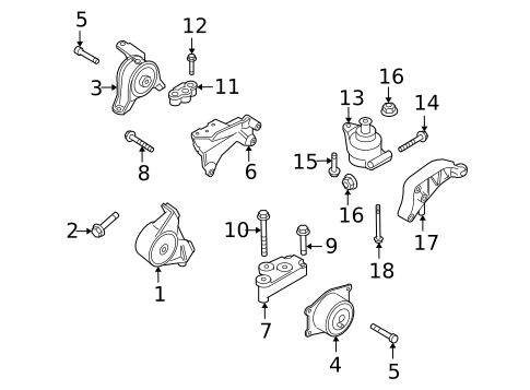 Engine & Trans Mounting for 2008 Saturn Astra #0