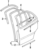 MB907634 - Body: Door Shell for Mitsubishi Image