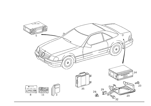 2028171420 - Electrical System: Information Label for Mercedes-Benz Image image