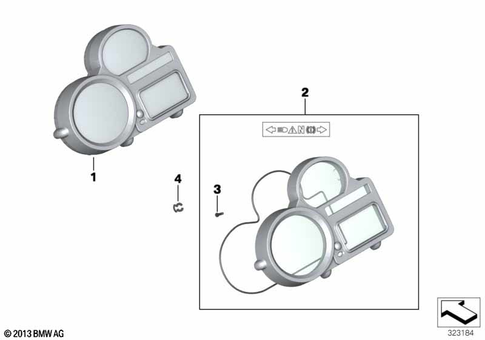 Instrument Cluster for 2008 BMW-Motorrad HP2 Megamoto #0