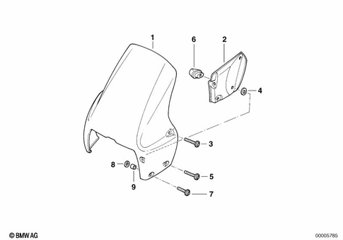 Motorcycle Trim Section, Windshield for 2006 BMW-Motorrad R 1100 GS #1