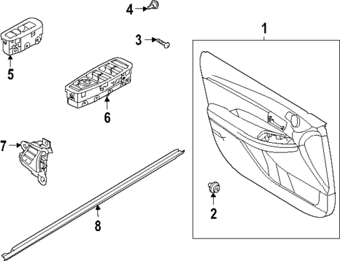 Interior Trim - Front Door for 2025 Hyundai Sonata #0