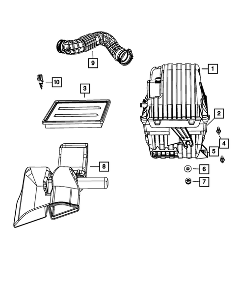 Air Cleaner for 2007 Chrysler Sebring #2