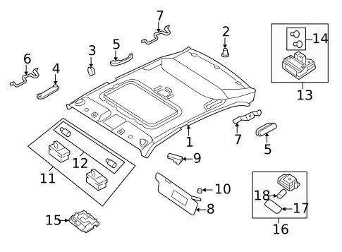 Interior Trim - Roof for 2008 Kia Optima #0
