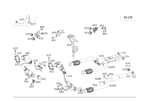 Exhaust System Used on Eight-Cylinder Gasoline Vehicles for 2019 Mercedes-Benz S63 AMG #0