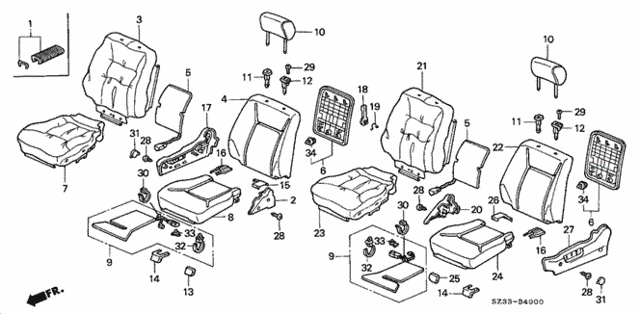 Front Seat ('96-'98) for 1997 Acura RL #0