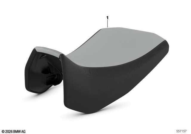 52538829432 - : Driver Seat Komfort Low - Black/Grey for BMW-Motorrad Image