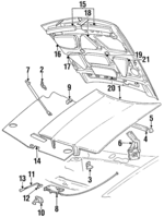 4548223 - Body: Seal To Hood for Chrysler: LeBaron, TC Maserati | Dodge: Daytona Image