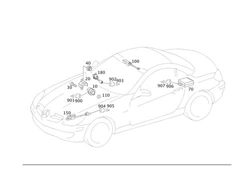 Anti-Theft Warning System, Tow-Away Protection, Passenger Comp. Protection for 2008 Mercedes-Benz SLK280 #0