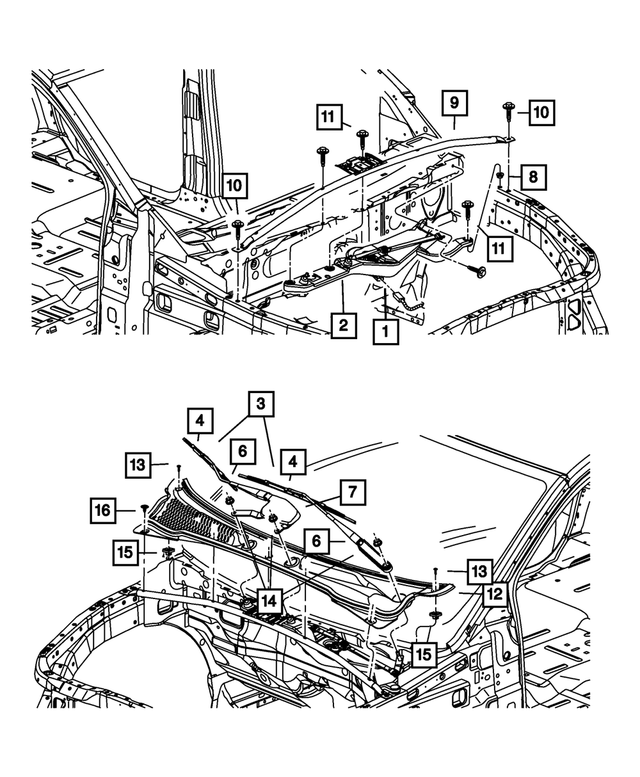 5139869AA - Wiper/Lock Cylinder and Keys: Wiper Blade Refill for Mopar Image image