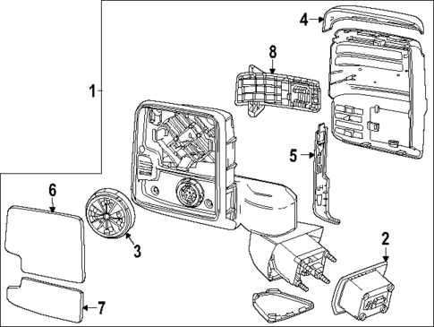 Outside Mirrors for 2021 GMC Sierra 1500 #4