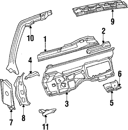 Cowl for 1986 Chevrolet Caprice #0