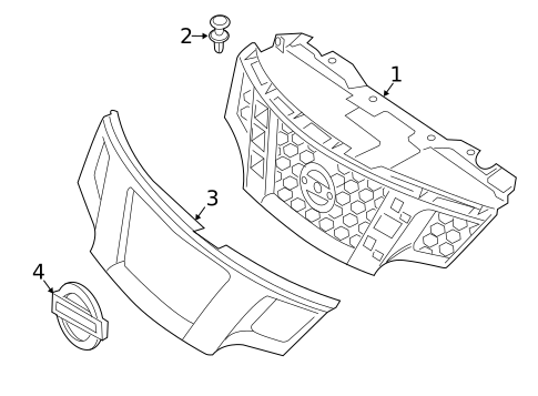 Grille & Components for 2017 Nissan NV200 #0