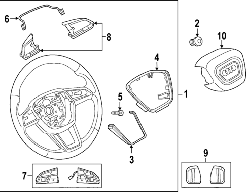 Steering Wheel & Trim for 2024 Audi RS7 Sportback #0