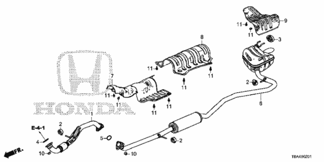 Exhaust Pipe - Muffler (2.0L) for 2016 Honda Civic #0