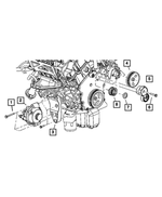 6507394AA - Cooling: Alternator Screw for Chrysler: 300 | Dodge: Challenger, Charger, Charger Daytona, Magnum | Jeep: Cherokee Image