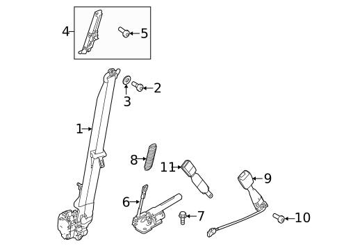 Seat Belt for 2013 Ford Explorer #2