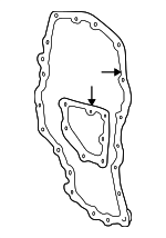 12351589 - Engine: Front Cover Gasket for Buick: Skylark | Chevrolet: Beretta, Cavalier | Oldsmobile: Achieva | Pontiac: Grand Am, Sunfire Image image