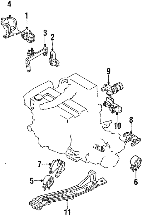 Parts Catalog | Modern Toyota | Engine Mounting for 1988