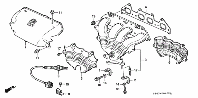 Exhaust Manifold (2) for 2002 Honda Accord #0
