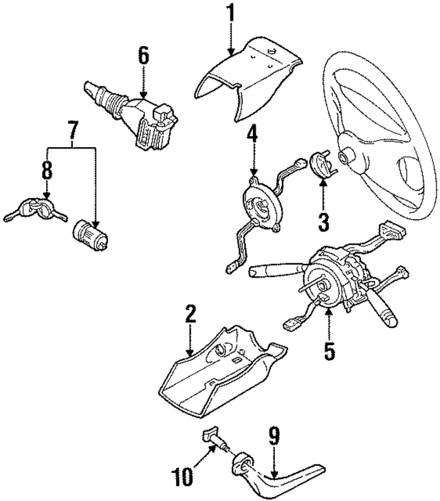 SW5032 - Steering: Cylinder &amp; Keys for Ford Image