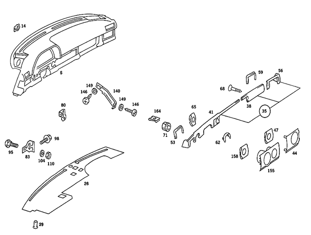 1266806987 - Panelling: Instrument Panel for Mercedes-Benz Image image