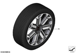 36115A8E202 - : Tpm Wheel+Tire Set Frozen Gunmetal Gray for Mini Image