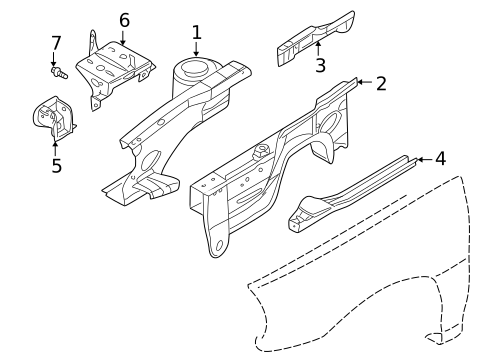 Structural Components & Rails for 2003 Kia Rio #0