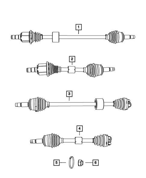Front Axle Drive Shafts for 2012 Fiat 500 #0